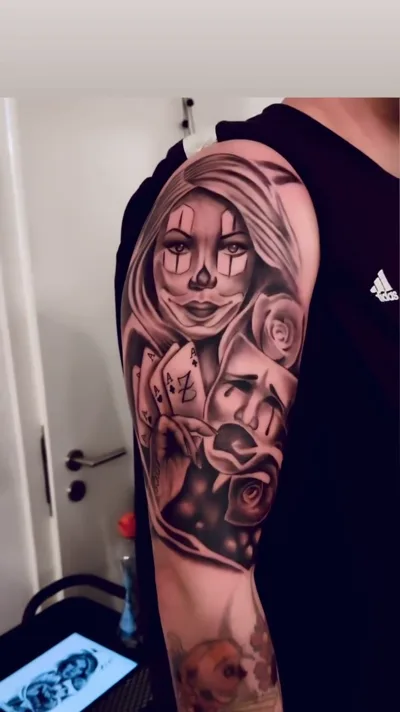 Chicano Tattoo Hamburg - Chicano Girl Oberarm