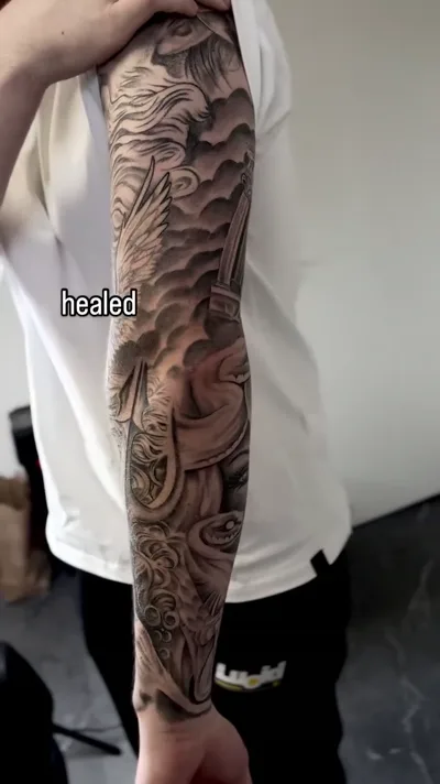Chicano Tattoo Hamburg - Verheilter Full Sleeve