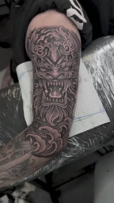 Realism Tattoo Hamburg - Hannya Daemon Sleeve japanisch